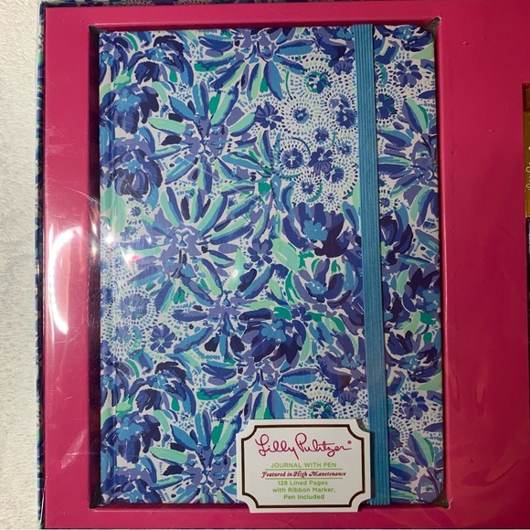 NEW! Lilly Pulitzer 128 pg lined Journal w/ Pen Gift Set--High Manetenance - Picture 5 of 7